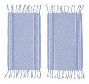 Kit Passadeira Para Cozinha De Tear 3 Peças Promoção Barato 42 Cm 1.2 M Azul