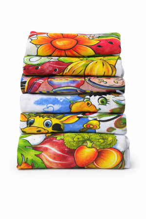 Kit 12 Panos De Prato Estampados 45x75cm Alta Absorção