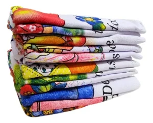 Kit 12 Panos De Prato Estampados 45x75cm Alta Absorção