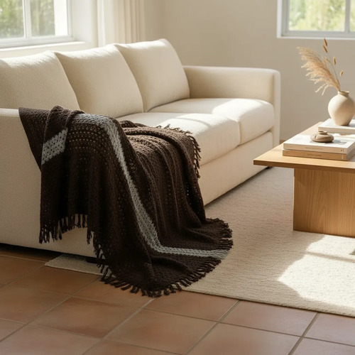 Colcha Tricô King 270x250 Luxo Premium Cama Sofá Decorativa - Imagem 16
