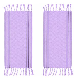 Kit Passadeira Para Cozinha De Tear 3 Peças Promoção Barato 42 Cm 1.2 M Roxo