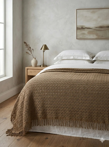 Colcha Tricô King 270x250 Luxo Premium Cama Sofá Decorativa - Imagem 10